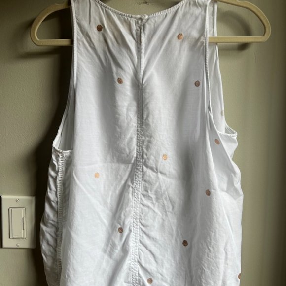 ANTHROPOLOGIE METALLIC GOLD SLEEVELESS BLOUSE - Picture 3 of 3